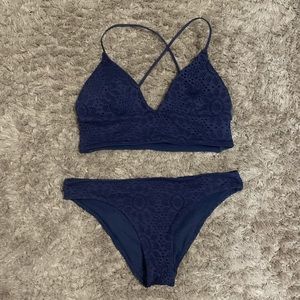 Navy Eyelet bikini set H and M